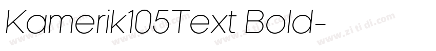 Kamerik105Text Bold字体转换